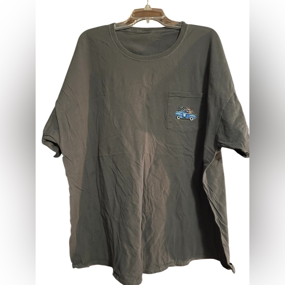 Gray Short Sleeve Tee with Crew Neck